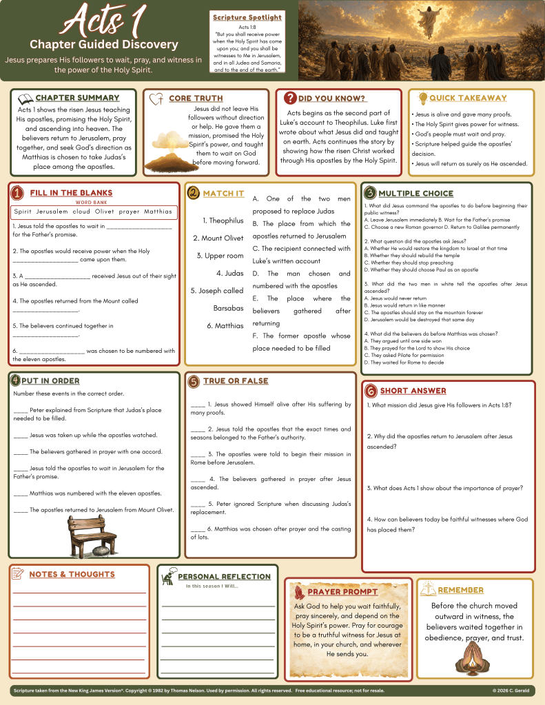Acts 01 Guided Discovery Chapter&nbsp;Companion