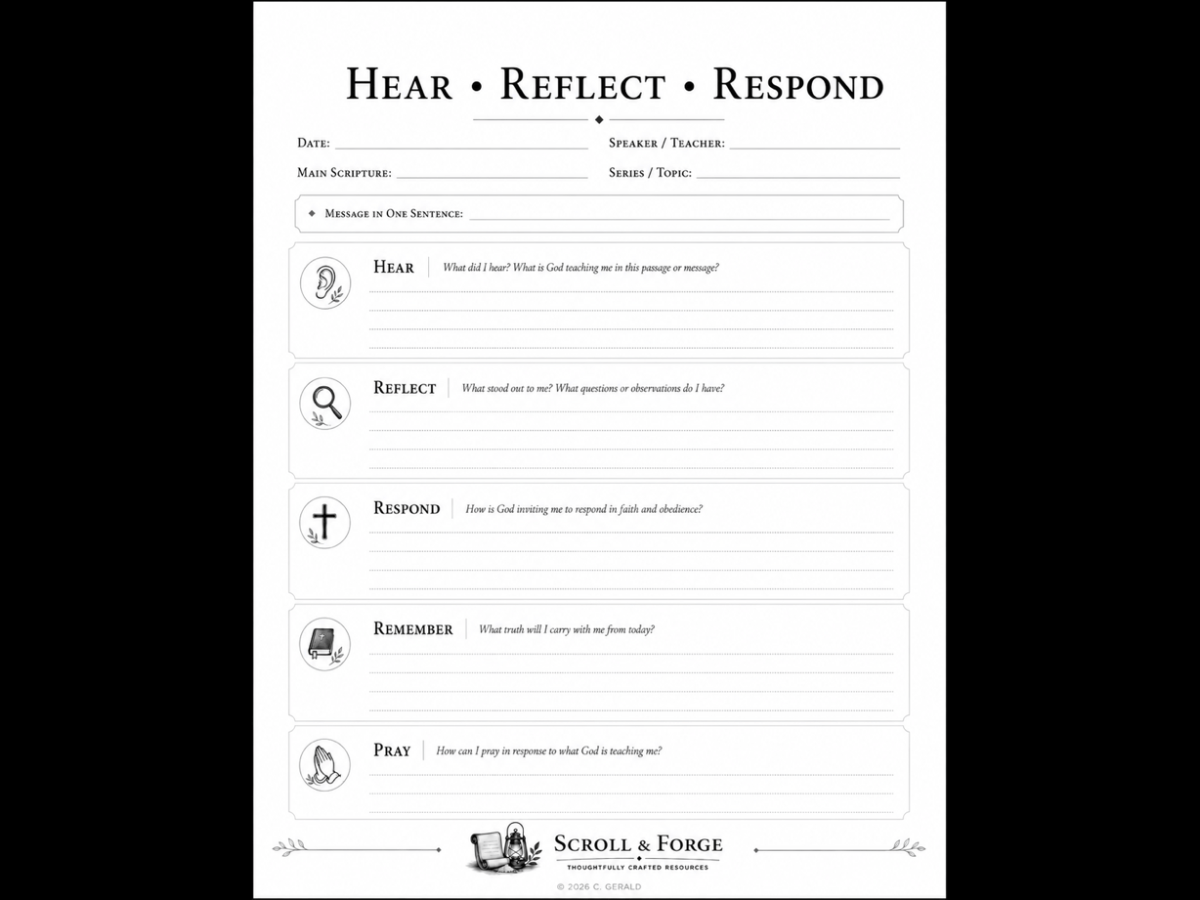 Hear Reflect Respond&nbsp;Template